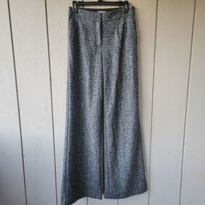 Express wool blend flare leg professional pants, chevron pattern, womens size 6